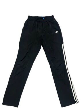 Adidas Black Joggers with zippers